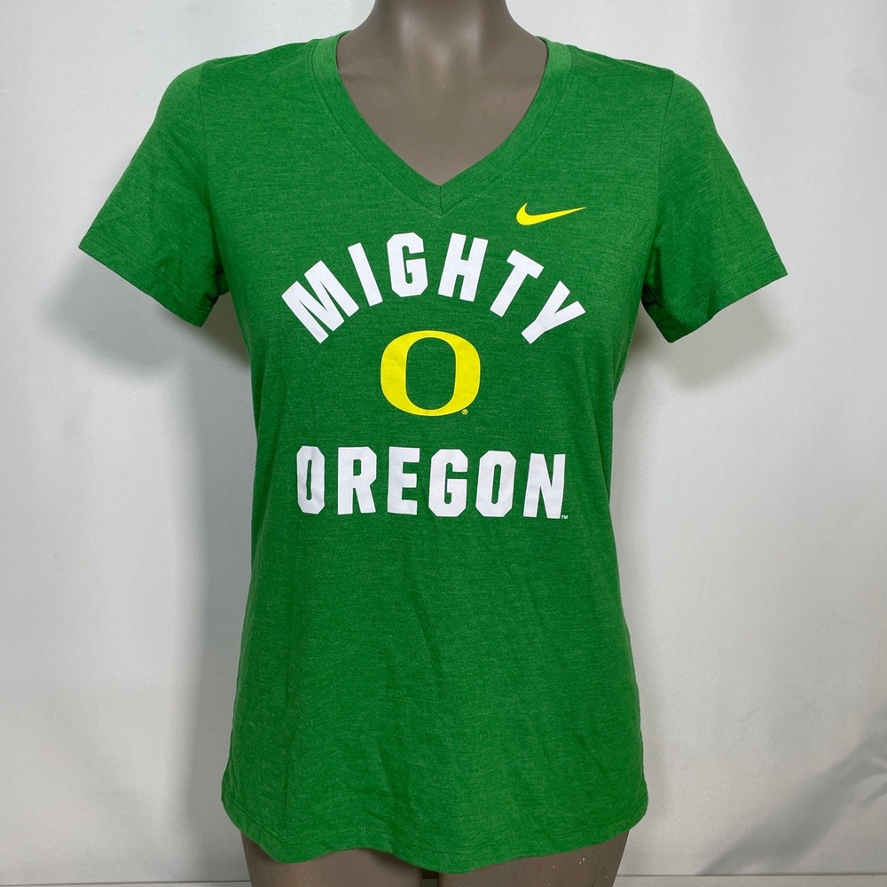 Oregon Ducks Mighty O NCAA Nike Green Heathered T-Shirt Women's SMALL